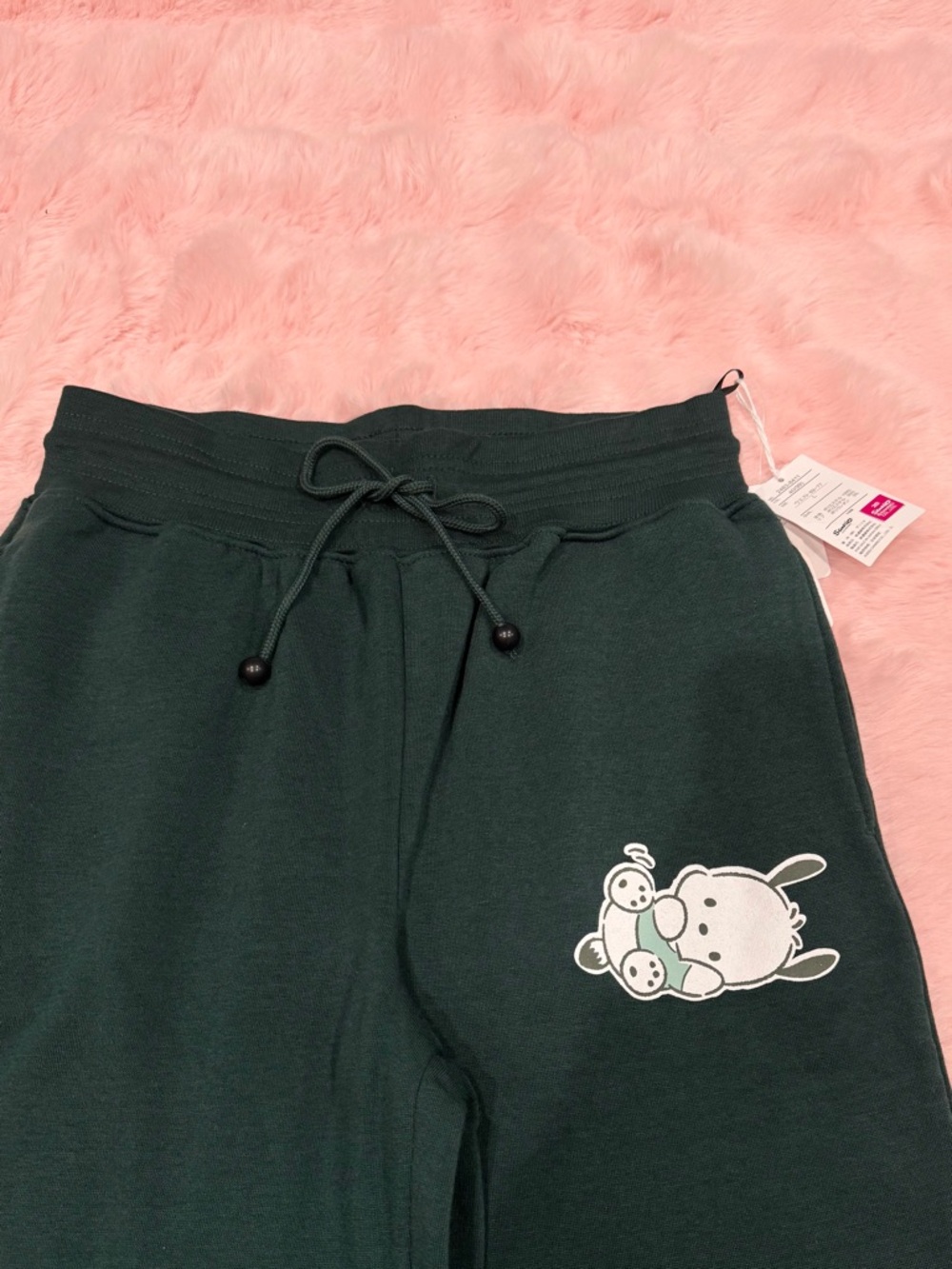 Sanrio Pochacco Dark Green Sweatpants - Picture 4 of 5